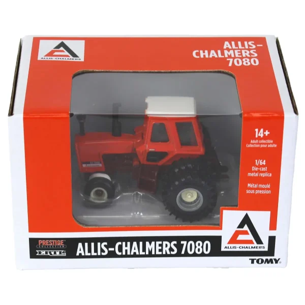 Manufacturer_ERTL Tractors<1/64 Allis Chalmers 7080 Maroon Belly Tractor with Rear Duals
