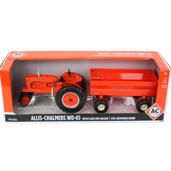 Manufacturer_ERTL Tractors | Implements<1/16 Allis Chalmers WD-45 with Flare Box Wagon