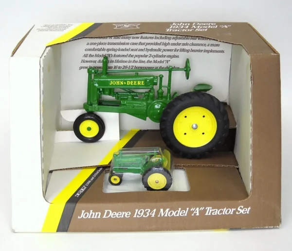 Manufacturer_ERTL Tractors<1/16 & 1/43 John Deere 1934 Unstyled Model "A" Tractor Set
