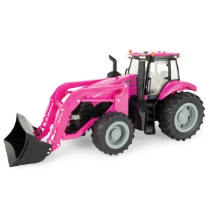 Manufacturer_ERTL Tractors<1/16 Big Farm PINK Case IH Magnum Tractor with Loader and Lights & Sounds