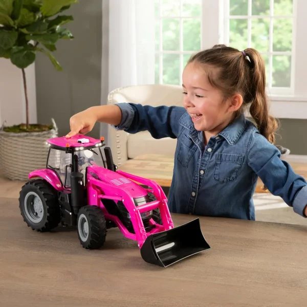 Manufacturer_ERTL Tractors<1/16 Big Farm PINK Case IH Magnum Tractor with Loader and Lights & Sounds