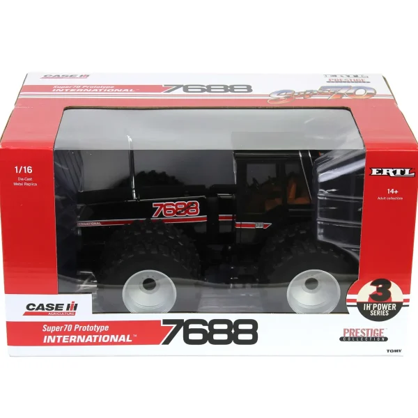 Manufacturer_ERTL Tractors<Black Chase Unit ~ 1/16 International 7688 Super 70 Series 2+2, 3rd in Outback Toys Exclusive Series