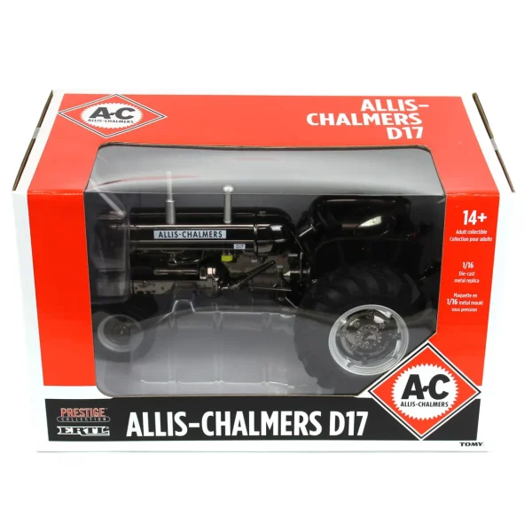 Manufacturer_ERTL Tractors<Black Chrome Chase Unit ~ 1/16 1960’s Allis Chalmers D-17 Narrow Front, ERTL Prestige Collection