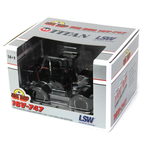Manufacturer_First Gear, Inc. Tractors<Black Edition ~ 1/64 High Detail Big Bud 16V-747 Silver Series Detroit 1100 HP with Titan Goodyear LSW Tires