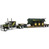 Manufacturer_DCP by First Gear Implements | Lowboys & Flatbeds<1/64 Black Husky Peterbilt 379 w/ Fontaine Renegade Lowboy & Husky Manure Spreader, DCP by First Gear