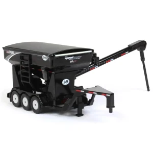 Manufacturer_SpecCast Implements<1/64 Black J&M LC390 Tri-axle Gooseneck Seed Tender