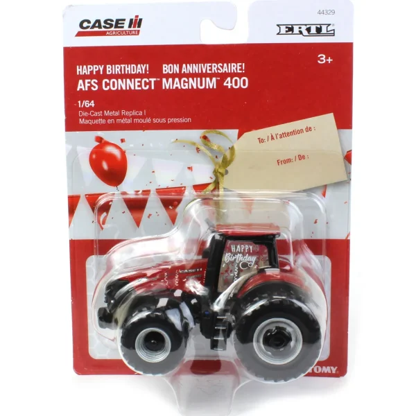 Manufacturer_ERTL Tractors<1/64 Case IH AFS Connect Magnum 400 "Happy Birthday" Tractor w/ Front & Rear Duals