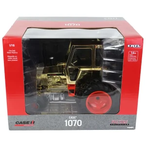 Manufacturer_ERTL Tractors<Chrome Set of 2 ~ 1/16 Case 1070 2WD with Cab & Rear Duals, ERTL Prestige Collection Limited Edition