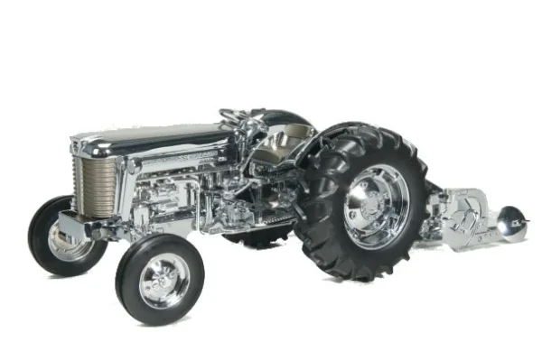 Manufacturer_SpecCast Tractors<Chrome Version ~ 1/16 Massey Ferguson 65 with No. 62 Plow, Toy Tractor Times