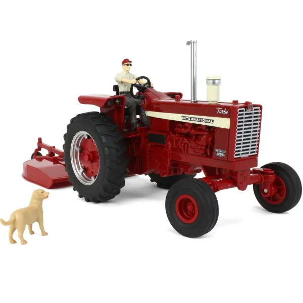 Manufacturer_ERTL Tractors | Implements<1/16 ERTL Big Farm Farmall 1256 with Mower & Figures