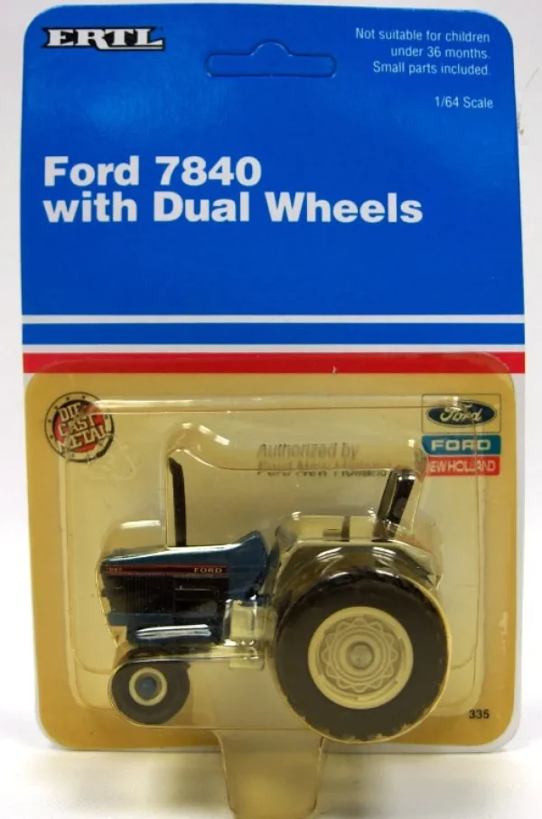 Manufacturer_ERTL Tractors<1/64 Ford 7840 Tractor with Duals & ROPS by ERTL