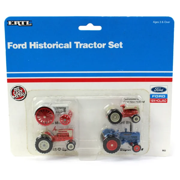 Manufacturer_ERTL Tractors<1/64 Ford Historical 4 Piece Tractor Set