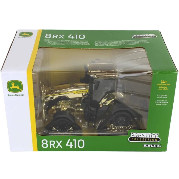 Manufacturer_ERTL Tractors<Gold Chrome Chase Unit ~ 1/32 John Deere 8RX 410 4WD with Tracks, ERTL Prestige Collection
