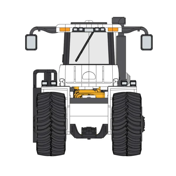 Manufacturer_First Gear, Inc. Tractors<1/64 High Detail Big Bud 700 Las Vegas White CE Version with Titan Goodyear LSW Tires