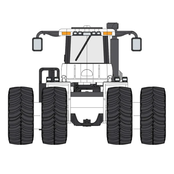 Manufacturer_First Gear, Inc. Tractors<1/64 High Detail Big Bud 700 Las Vegas White AG Version with Titan Goodyear LSW Tires