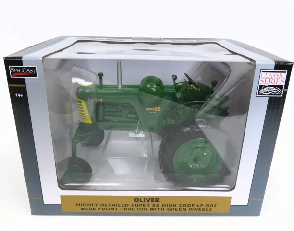 Manufacturer_SpecCast Tractors<1/16 High Detail Oliver Super 88 High Crop LP-Gas w/ Green Wheels