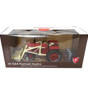 Manufacturer_SpecCast Tractors<1/16 IH Farmall 544 Hydro with Loader & Milk Can Platform, 2018 Firestone Series