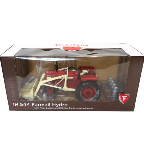 Manufacturer_SpecCast Tractors<1/16 IH Farmall 544 Hydro with Loader & Milk Can Platform, 2018 Firestone Series