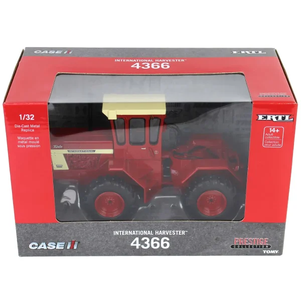 Manufacturer_ERTL Tractors<1/32 International Harvester 4366 4WD Tractor with Red Cab, ERTL Prestige Collection