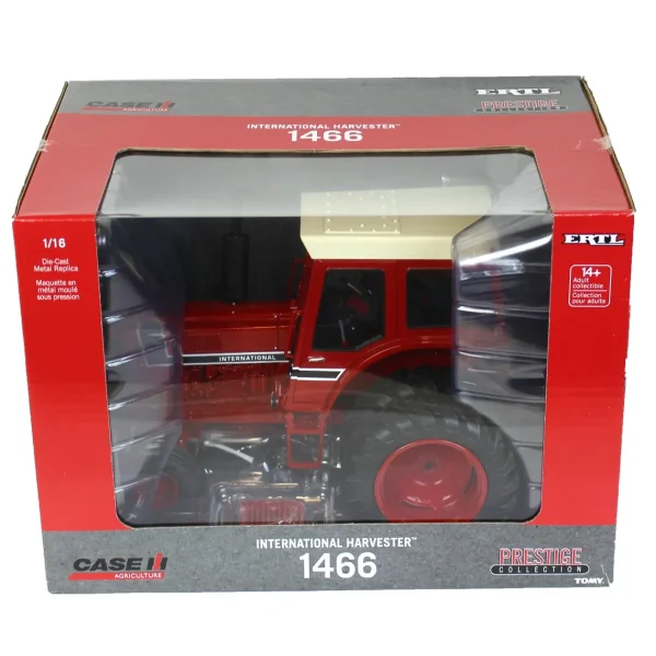 Manufacturer_ERTL Tractors<1/16 International Harvester 1466 Black Stripe 2WD w/ Cab & Rear Duals, ERTL Prestige Collection