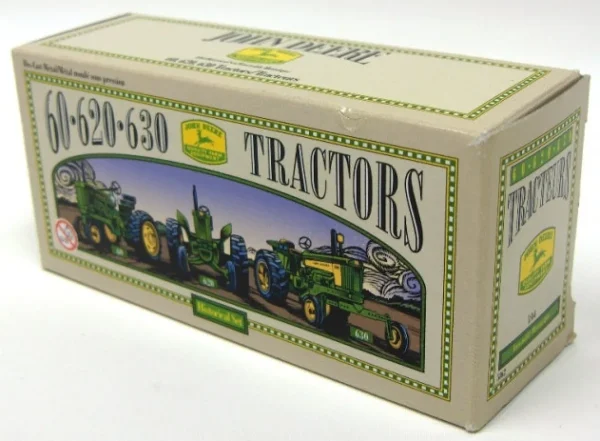 Manufacturer_ERTL Tractors<1/64 John Deere 3 Piece Tractor Set with 60 Narrow, 620 Standard & 630 Wide by ERTL