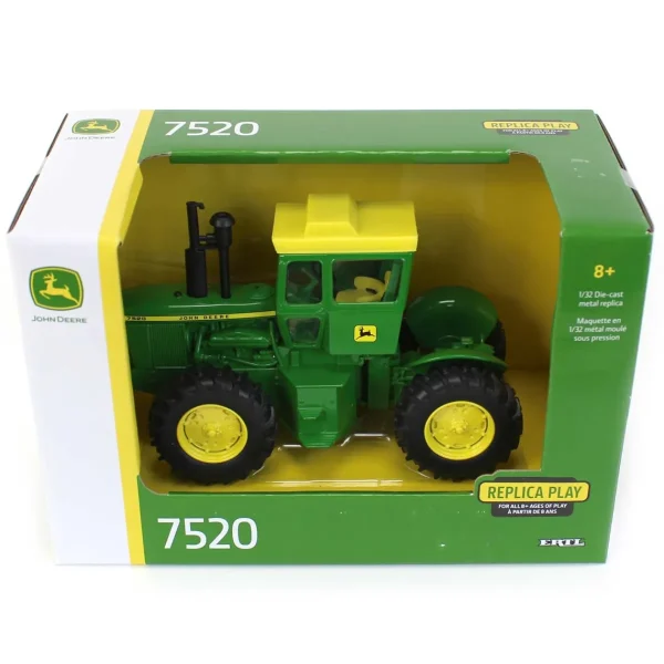 Manufacturer_ERTL Tractors<1/32 John Deere 7520 4WD Tractor w/ Long Hood Stripe & Rear Fenders