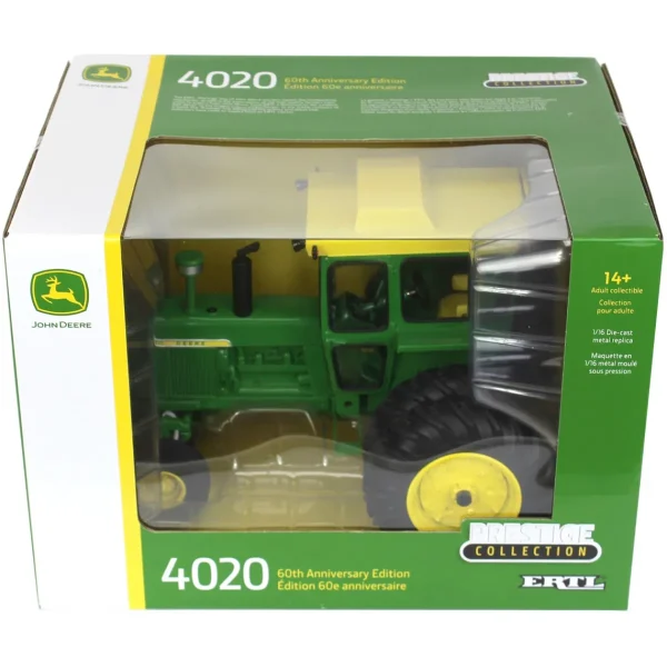 Manufacturer_ERTL Tractors<1/16 John Deere 4020 Wide Front with Cab, 60th Anniversary Collector Edition