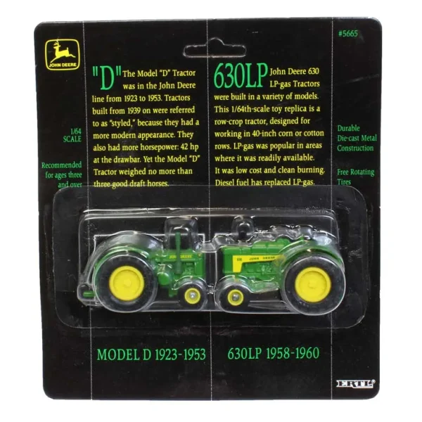 Manufacturer_ERTL Tractors<1/64 John Deere D and 630LP 2 Piece Historical Set