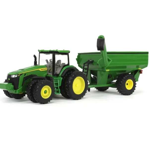 Manufacturer_ERTL Tractors | Combines & Harvesters<1/64 John Deere Harvesting Set w/ 8R 370 Tractor, Grain Cart, X9 1100 Combine & Grain Semi