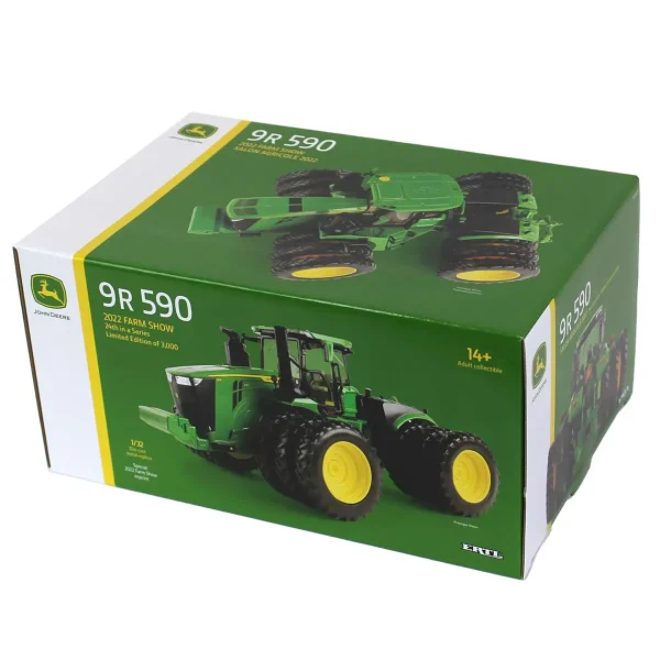 Manufacturer_ERTL Tractors<1/32 John Deere 9R 590 4WD w/ Front & Rear Triples, 2022 Farm Show Edition, ERTL Prestige Collection