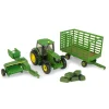 Manufacturer_ERTL Tractors | Implements<1/64 John Deere 6210R Haying Set with 338 Square Baler & Bale Wagon