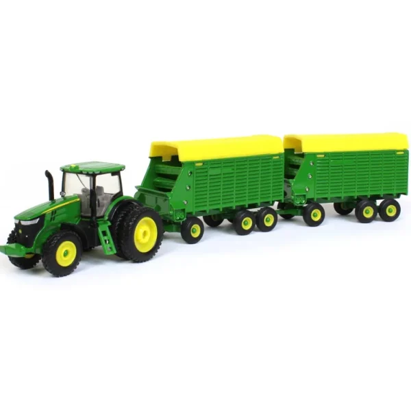 Manufacturer_ERTL Tractors<1/64 John Deere 7290R with 2 Tandem Forage Wagons