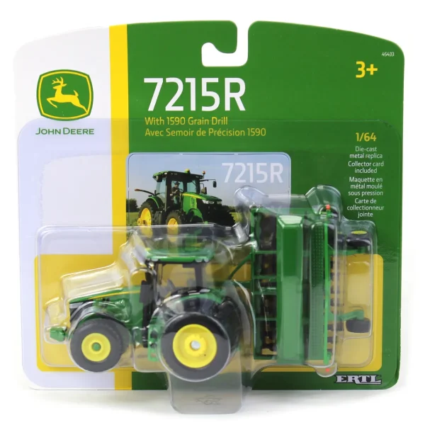 Manufacturer_ERTL Tractors | Implements<1/64 John Deere 7215R with Grain Drill