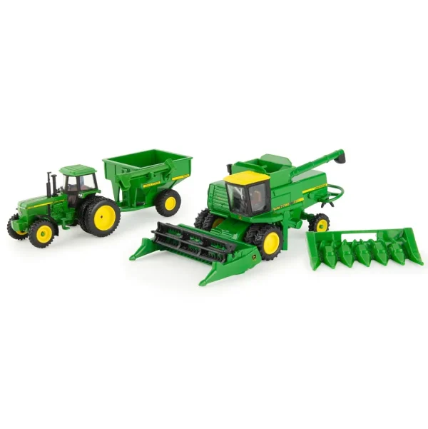Manufacturer_ERTL Tractors<1/64 John Deere Vintage 7720 Combine Harvesting Set by ERTL