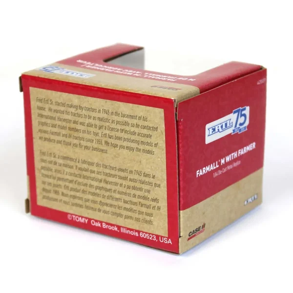 Manufacturer_ERTL Tractors<1/64 Limited Edition IH Farmall M with Man, ERTL 75th Anniversary, One Time Production