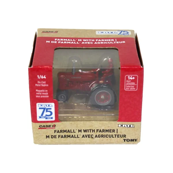 Manufacturer_ERTL Tractors<1/64 Limited Edition IH Farmall M with Man, ERTL 75th Anniversary, One Time Production