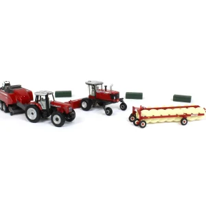 Manufacturer_ERTL Tractors | Implements<1/64 Massey Ferguson 4 Piece Haying Set
