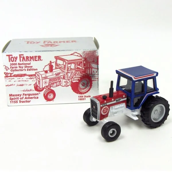 Manufacturer_ERTL Tractors<1/64 Massey Ferguson 1155 Spirit of America with Cab, 2000 National Farm Toy Show