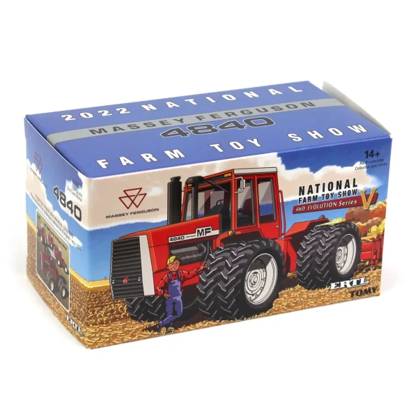 Manufacturer_ERTL Tractors<1/64 Massey Ferguson 4840 4WD w/ Duals, 2022 National Farm Toy Show Collector Edition by ERTL