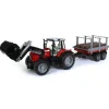 Manufacturer_Bruder Toys Tractors<1/16 Massey Ferguson 7480 with Front Loader and Timber Trailer