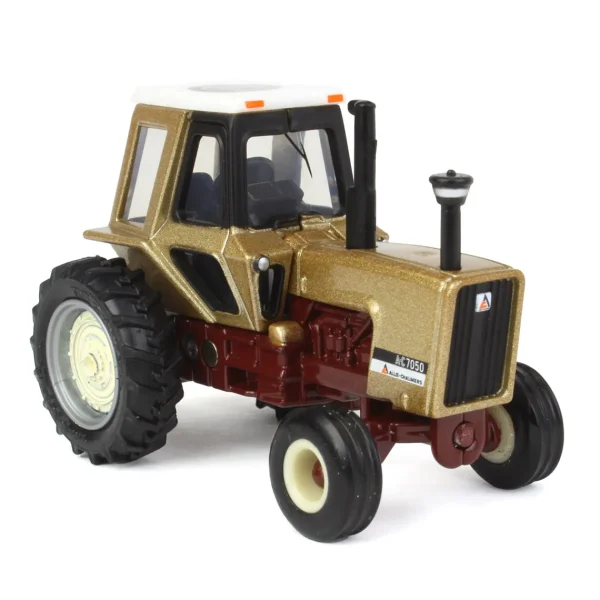 Manufacturer_ERTL Tractors<Metallic Gold Chase Unit ~ 1/64 Allis Chalmers 7050 Maroon Belly 50th Anniversary Tractor by ERTL