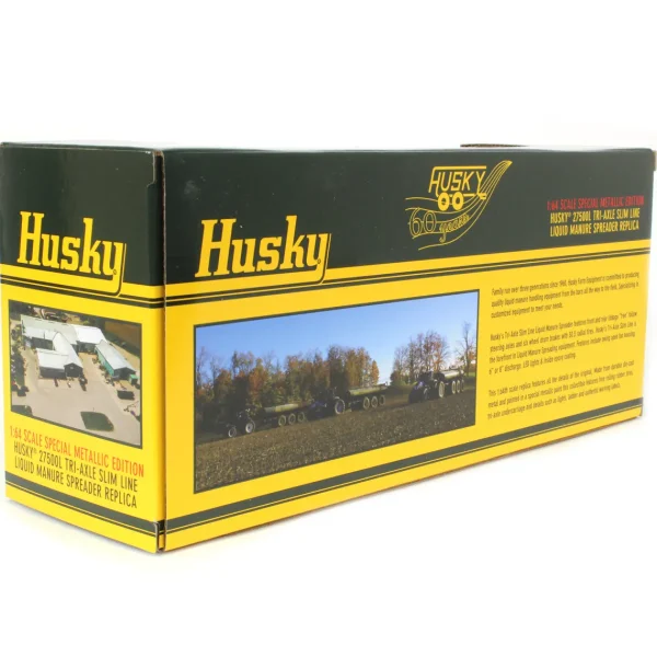 Manufacturer_First Gear, Inc. Implements<1/64 Metallic Green Husky 27500L Tri-axle Slim Line Liquid Manure Spreader by First Gear
