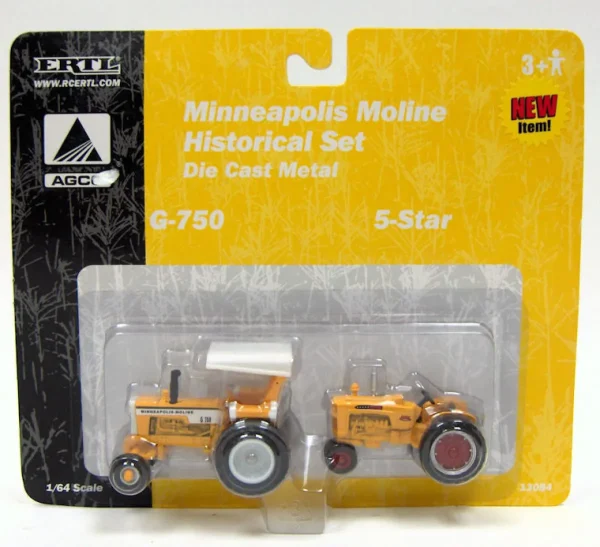 Manufacturer_ERTL Tractors<1/64 Minneapolis Moline 2 Piece Set with G-750 & 5 Star by ERTL
