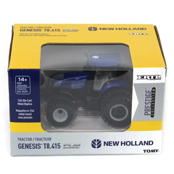 Manufacturer_ERTL Tractors<1/64 New Holland GENESIS T8.415 Tractor with Row Crop Duals, ERTL Prestige
