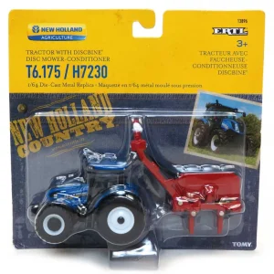 Manufacturer_ERTL Tractors | Implements<1/64 New Holland T6.175 MFD with H7230 Discbine