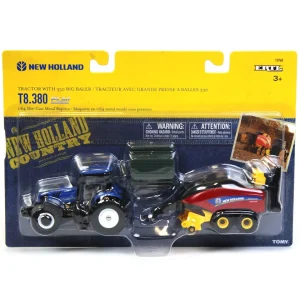 Manufacturer_ERTL Implements<1/64 New Holland T8.380 Tractor with 330 Big Square Baler with 3 Bales