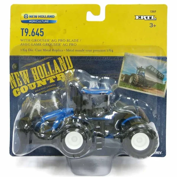 Manufacturer_ERTL Tractors<1/64 New Holland T9.645 4WD with Duals and Front Grouser Blade