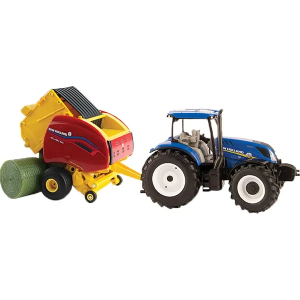 Manufacturer_ERTL Implements<1/32 New Holland T6.180 with Roll-Belt 560 Round Baler