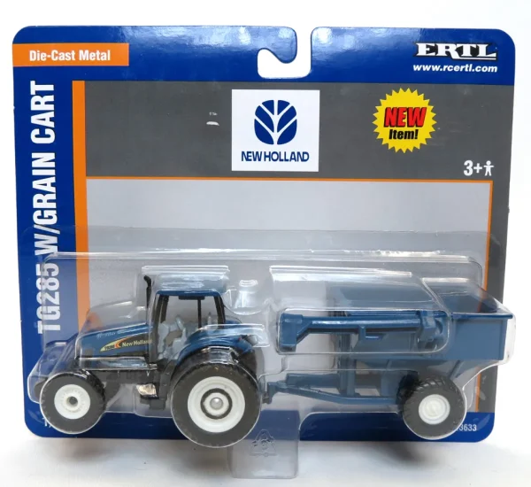 Manufacturer_ERTL Tractors | Implements<1/64 New Holland TG285 with Rear Duals and Grain Cart