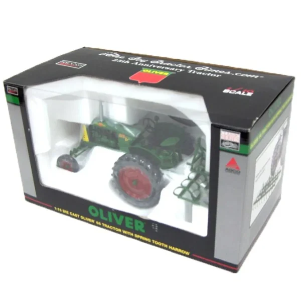 Manufacturer_SpecCast Tractors<1/16 Oliver 66 with Spring Tooth Harrow, Toy Tractor Times 25th Anniversary